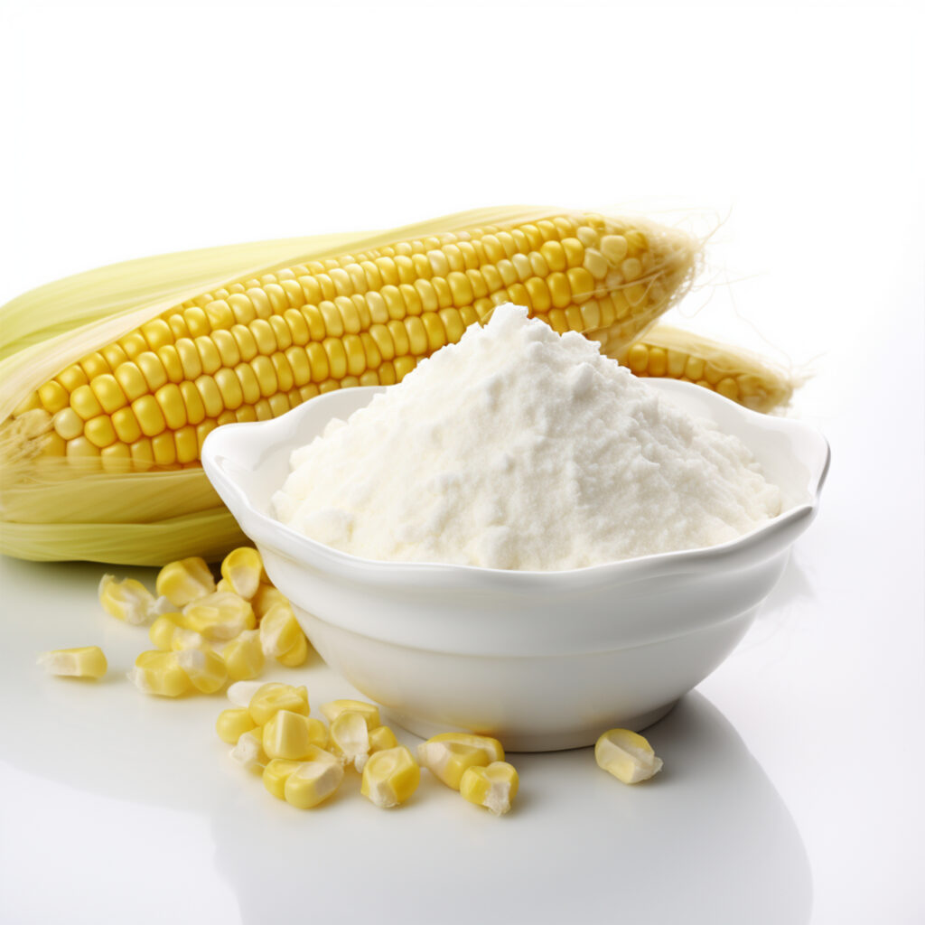 Maize starch powder representing a batch undergoing laboratory quality testing